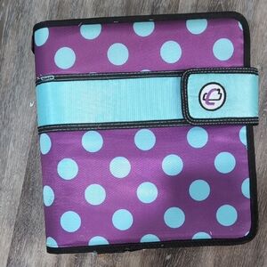 Purple and Blue Polka Dot Organizer